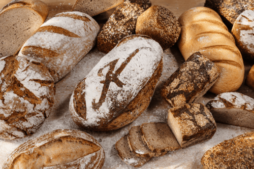 Verschiedene Brotsorten von Kalle-Bäcker